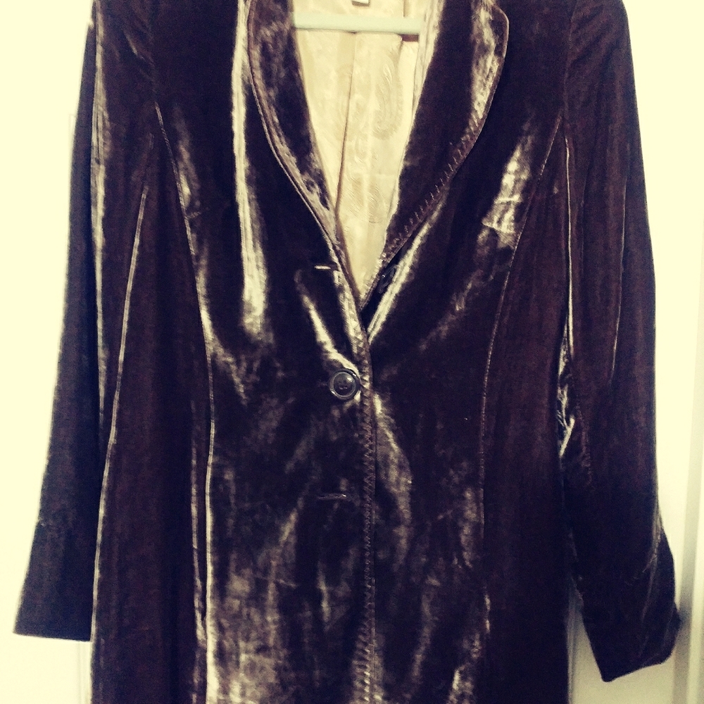 Coldwater creek velvet-like jacket sz 8